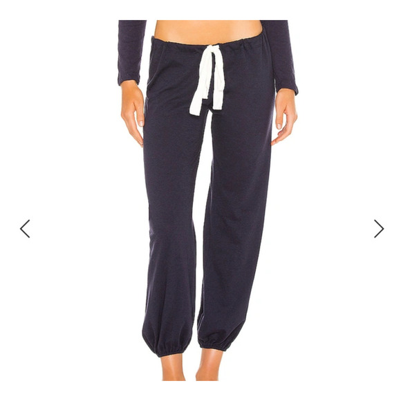 Eberjey Heather Cropped Pant Blue Deep Sea Size Small - Picture 3 of 12